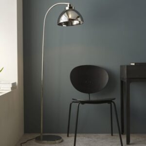 Caspar Steel Floor Lamp In Nickel