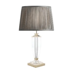 Laura Ashley Carson Polished Nickel And Crystal Medium Table Lamp Base