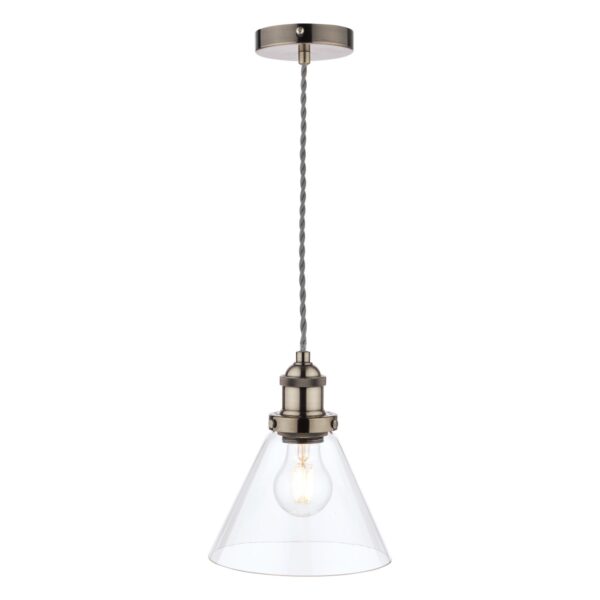 Laura Ashley Isaac Ceiling Pendant Light In Satin Nickel Finish