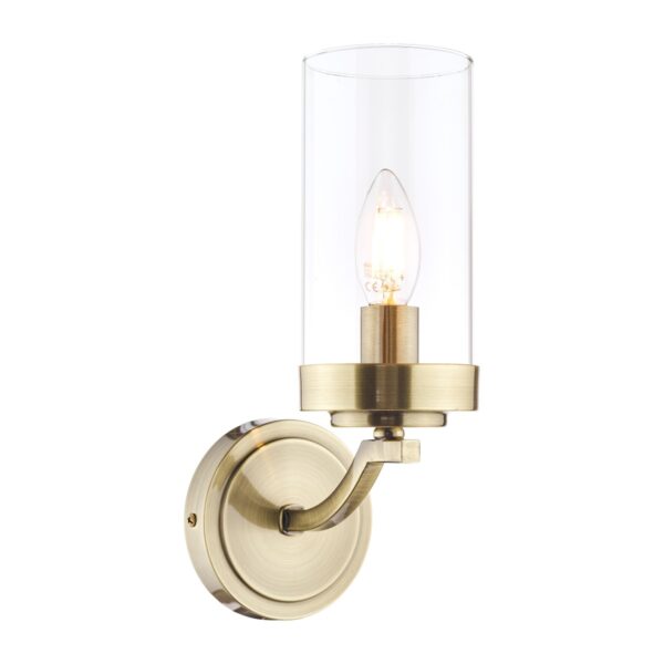 Laura Ashley Joseph 1 Light Wall Light in Antique Brass Finish