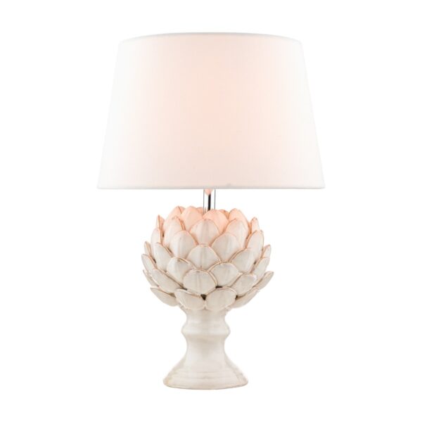 Laura Ashley Artichoke 1 Light Ceramic Table Lamp With Ivory Linen Shade