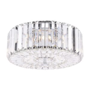 Laura Ashley Fernhurst 3 Light Crystal Flush Ceiling Light In Polished Chrome Finish LA3756211-Q