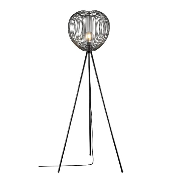 Dollis Metal Floor Lamp In Matt Black